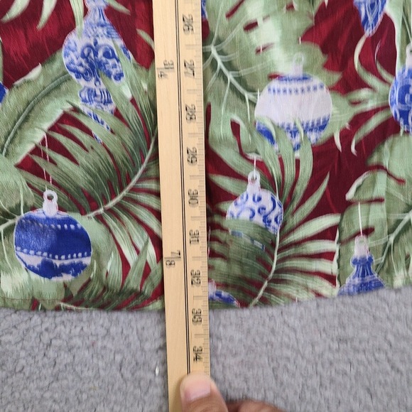 Tasso Elba Island Shirt Men's XL Multicolor Hawaiian Christmas Festive Rayon - Picture 14 of 14